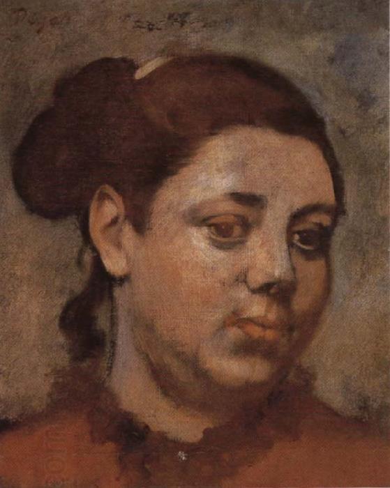 Edgar Degas Head of a Woman oil painting picture